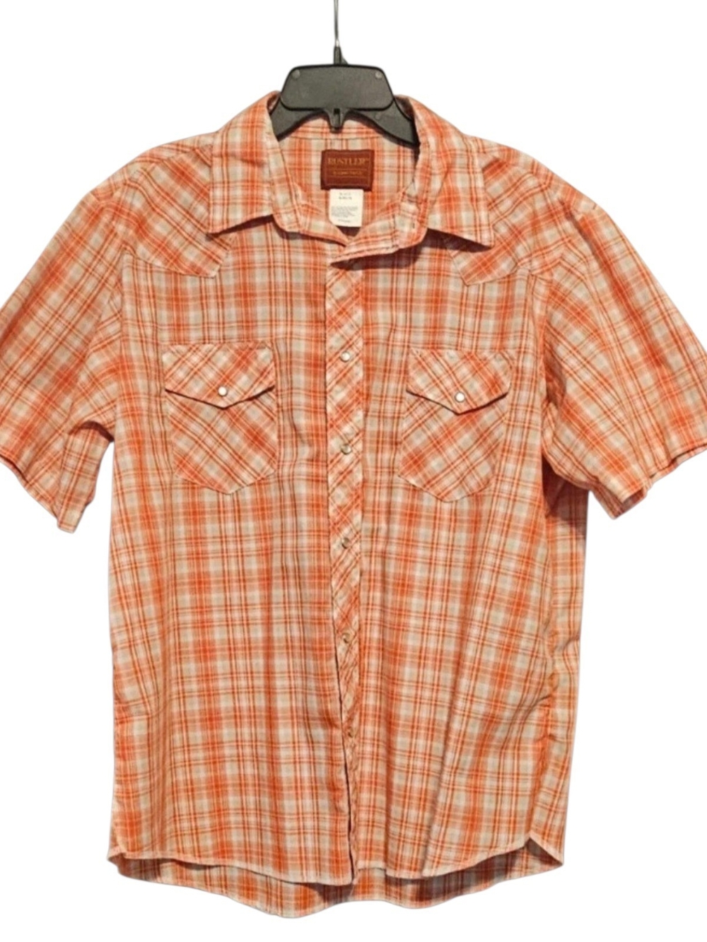 Rustler Men’s XL Western Plaid Shirt 🤠🧡